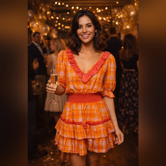 Alden Adair Dresses & Skirts - Alden Adair pink and orange Kelsey dress